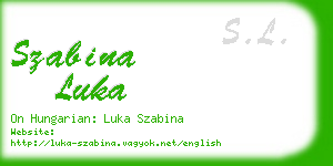 szabina luka business card